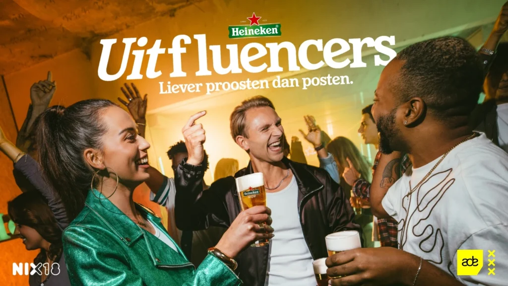 Heineken Uitfluencers campagne tijdens Amsterdam Dance Event